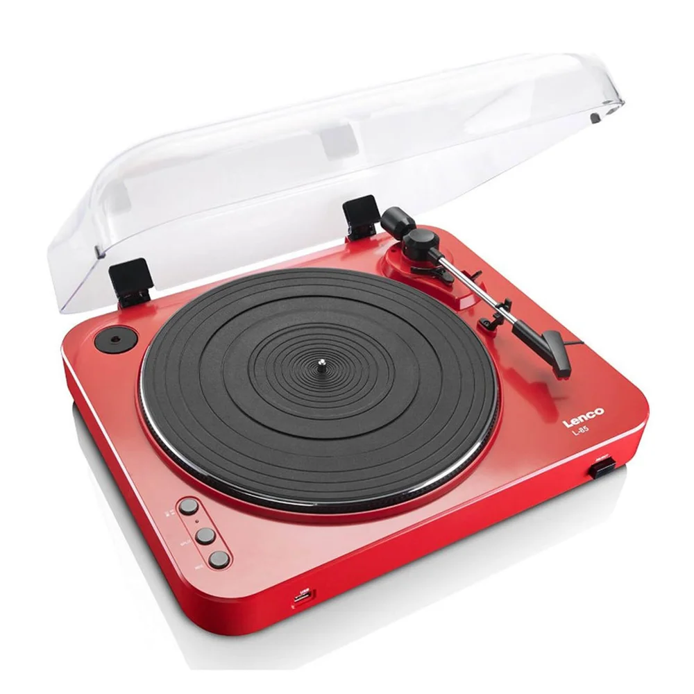 Tourne-Disque USB Lenco L-85 avec Enregistrement Direct - Rouge Image 1