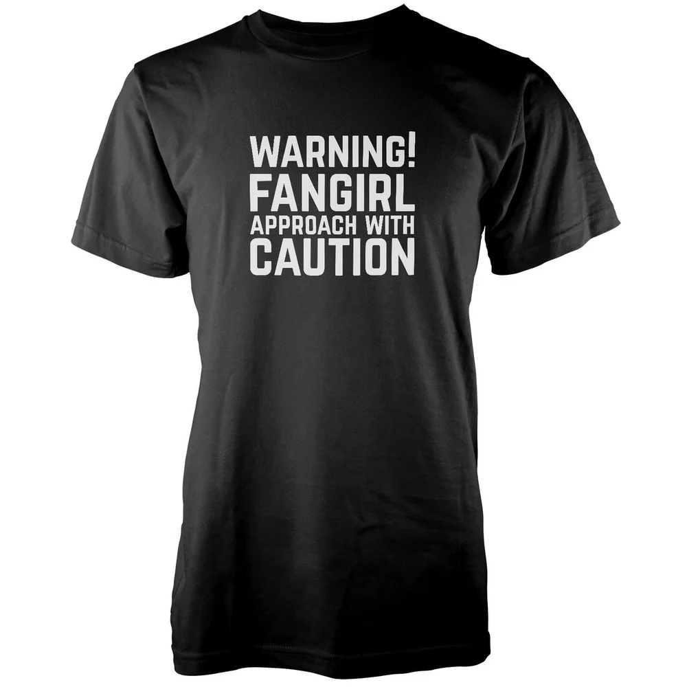 T-Shirt Femme Warning! Fangirl Approach With Caution - Noir - S Image 1