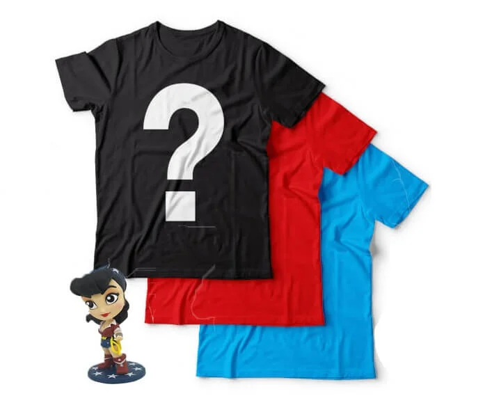 Lot de 3 T-Shirts Geek Mystère Épique + Figurine Wonder Woman - M Image 1