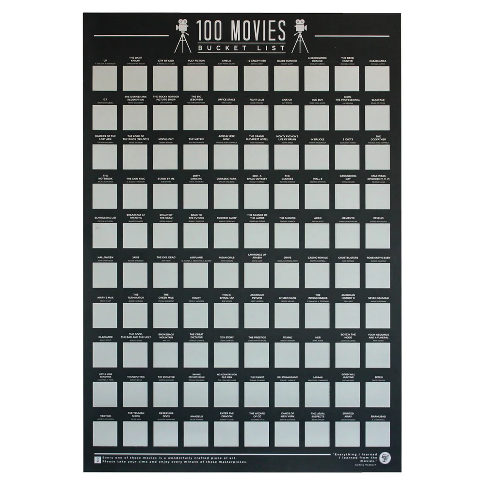 Poster Bucket Liste des 100 films Image 1