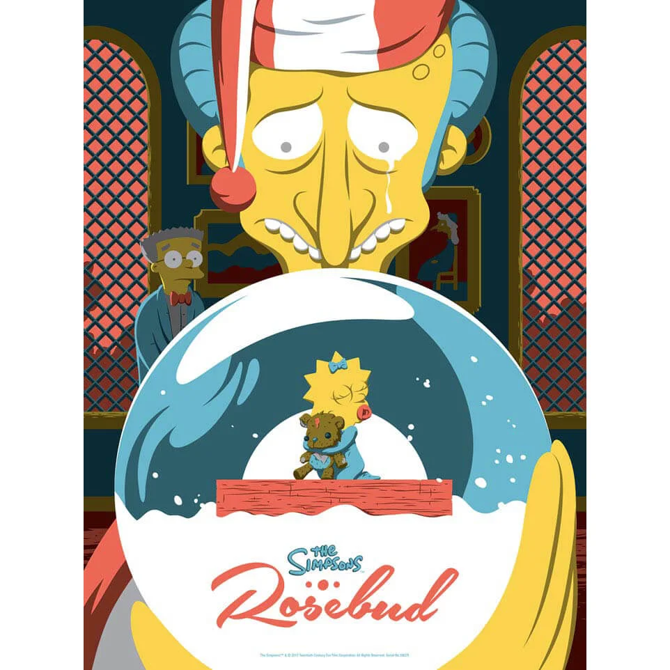Sérigraphie Simpson Rosebud par Acmé Archive et l'artiste Florey (46 cm x 61 cm) Limitée à 100 exemplaires Image 1