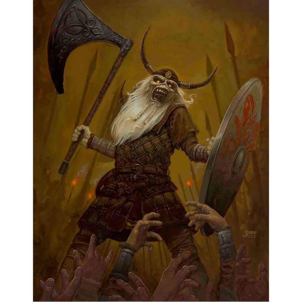 Lithographie Iron Maiden Eddie le Viking de Jamie Carrillo (41 x 51) Image 1