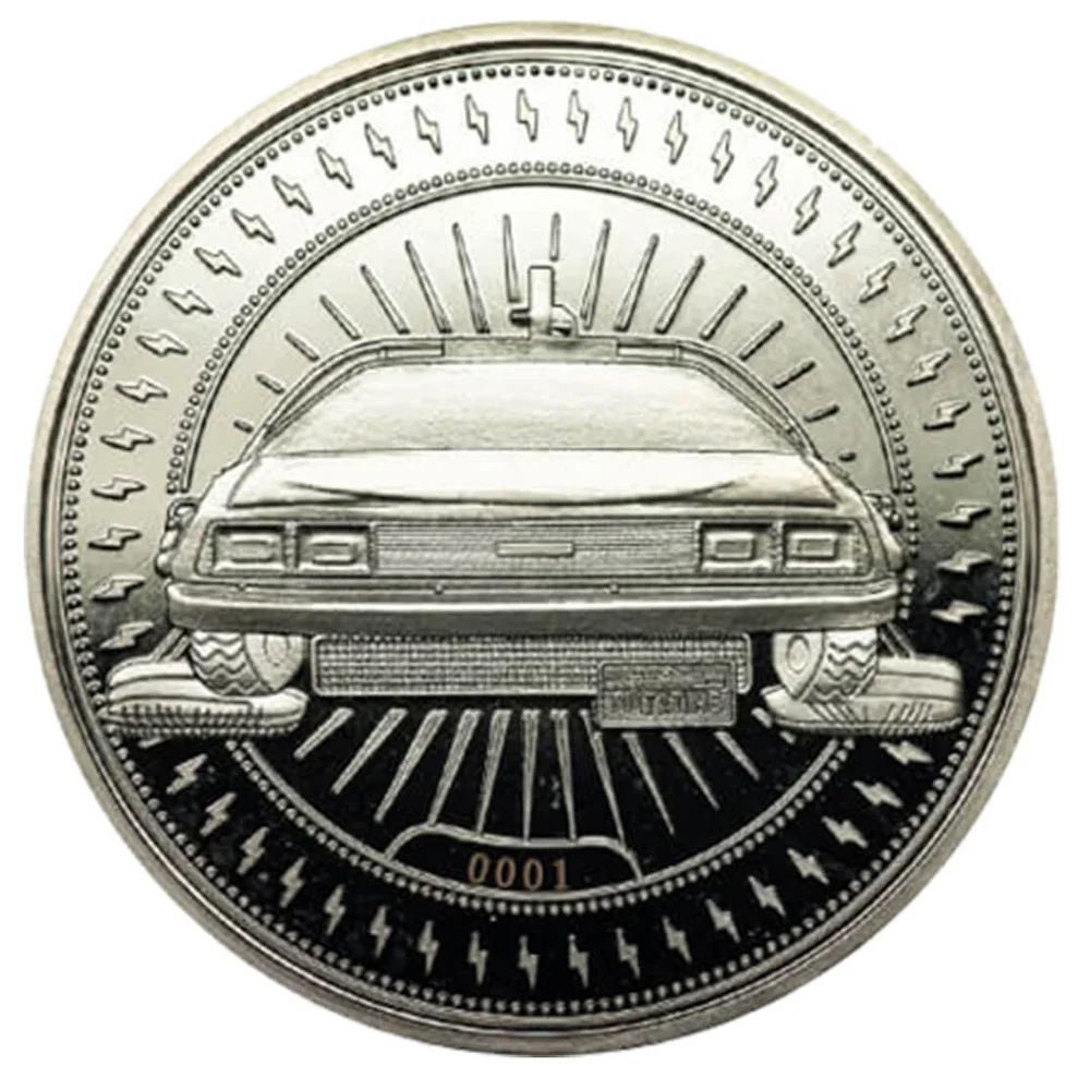 Pièce de Monnaie de Collection Retour vers le Futur - Édition Limitée Argentée Image 1