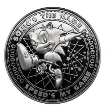Pièce de Monnaie de Collection Sonic - Édition Limitée Argentée