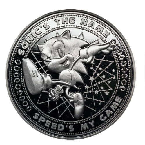 Pièce de Monnaie de Collection Sonic - Édition Limitée Argentée