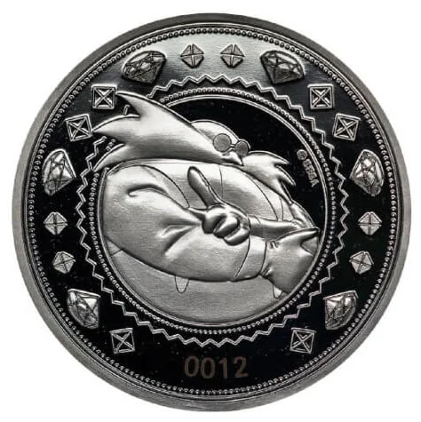 Pièce de Monnaie de Collection Sonic - Édition Limitée Argentée