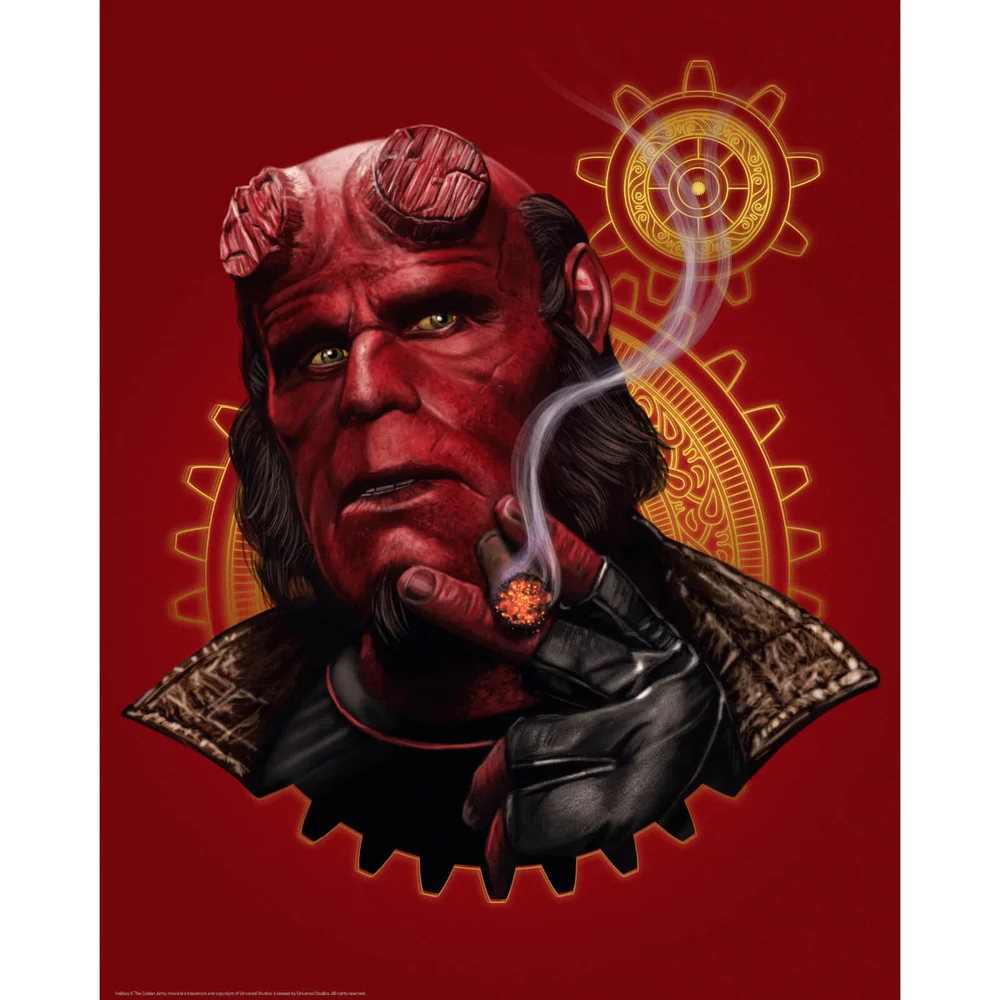 Impression Giclée Hellboy "Smoking" - Impression Fine Art Édition Limitée Image 1