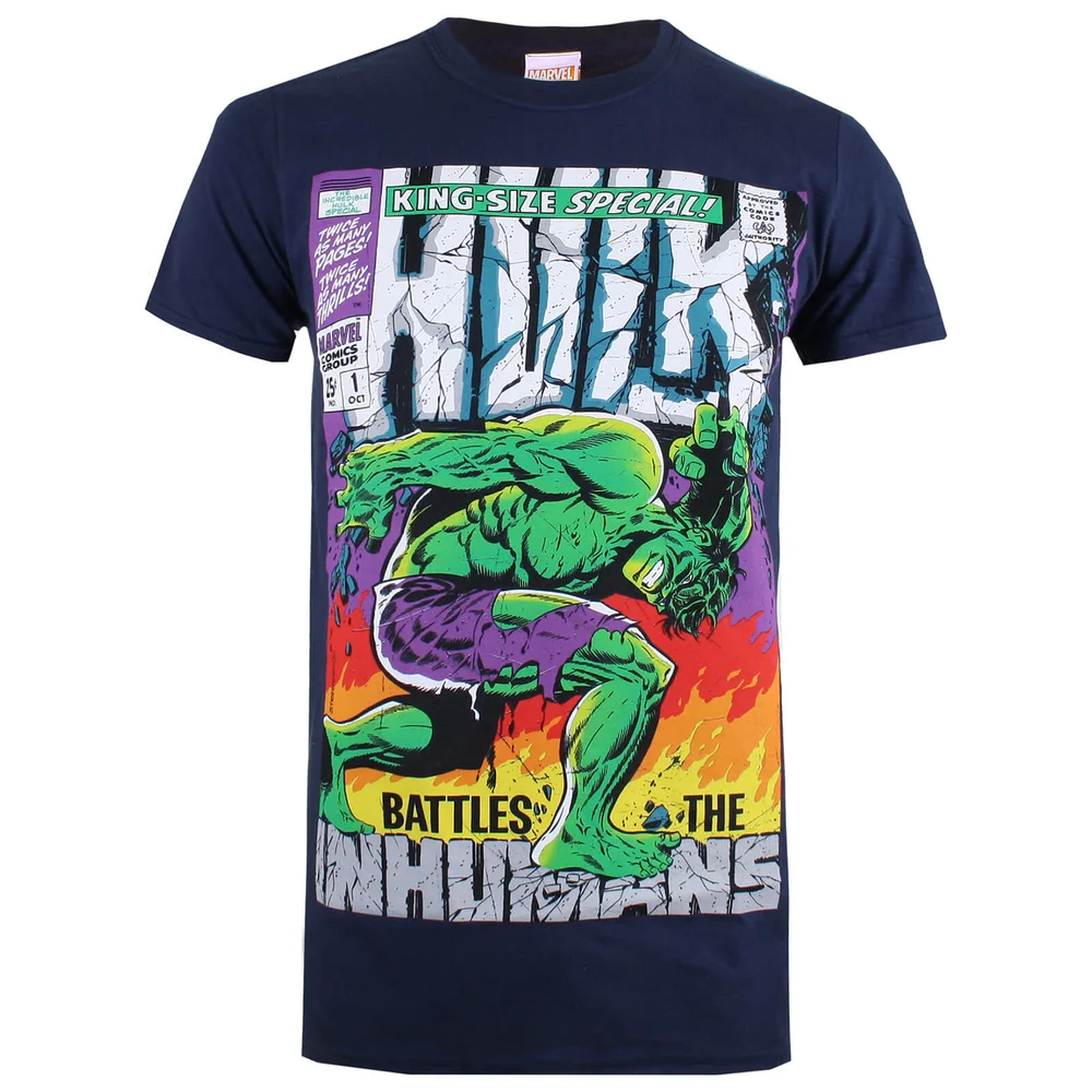 T-Shirt Homme Hulk King Size Marvel - Bleu Marine - S Image 1