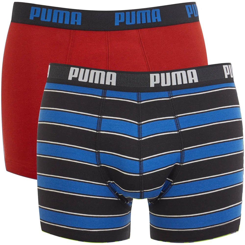 Lot de 2 Boxers Rayés Rugby Puma - Bleu / Rouge - S - Blue/Red Image 1