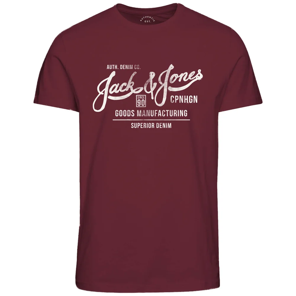 T-Shirt Homme Originals Slack Jack & Jones - Rouge Cordovan - S - Burgundy Image 1