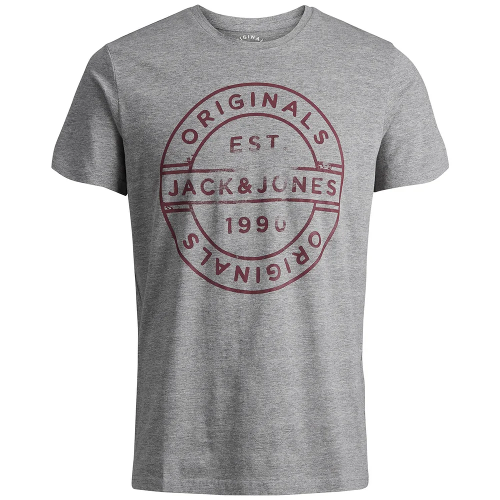 T-Shirt Homme Originals Slack Jack & Jones - Gris Chiné - S - Gris Image 1