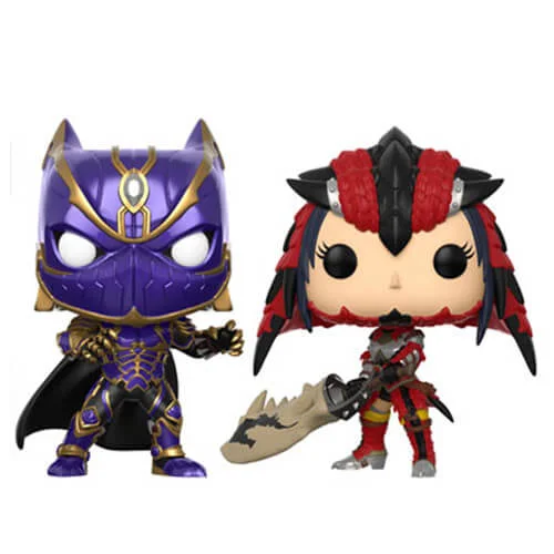 Figurines Pop! Black Panther vs Monster Hunter Marvel Vs Capcom (Lot de 2) Image 1