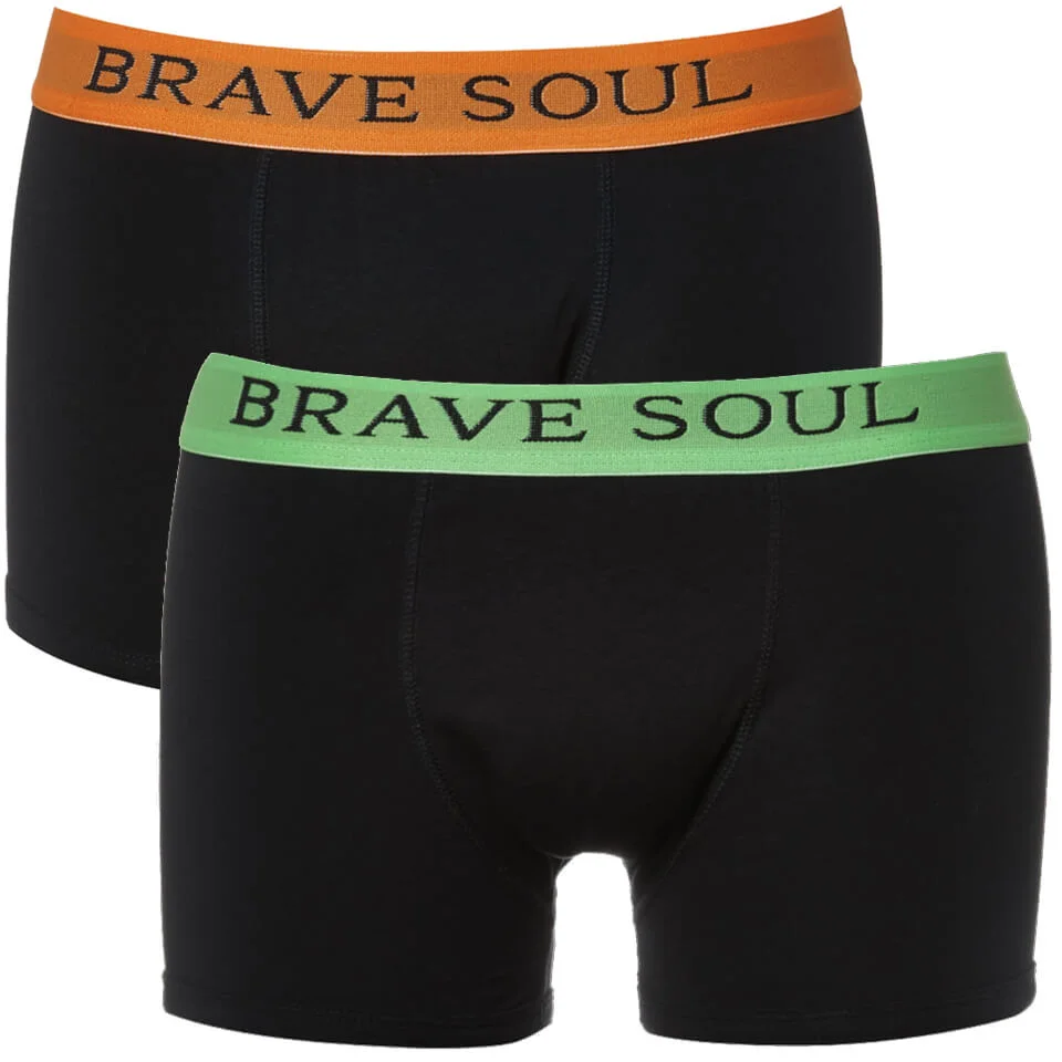 Lot de 2 Boxers Bruno Brave Soul - Noir / Orange / Vert - S - Black/Green/Orange Image 1