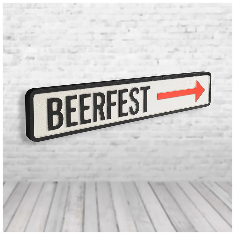 Signe en Métal Vintage Beerfest - Shh Interiors Image 1