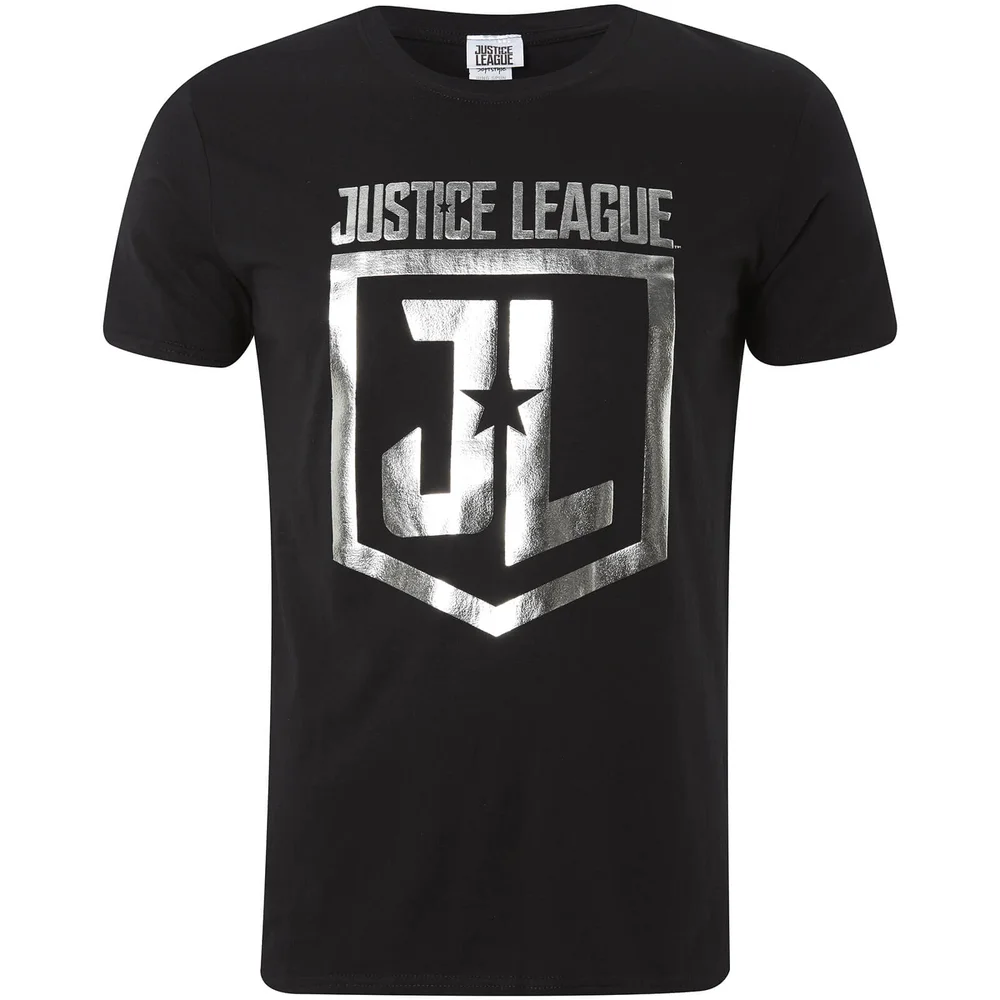 T-Shirt Homme Logo Alu Justice League DC Comics - Noir - S - Noir Image 1