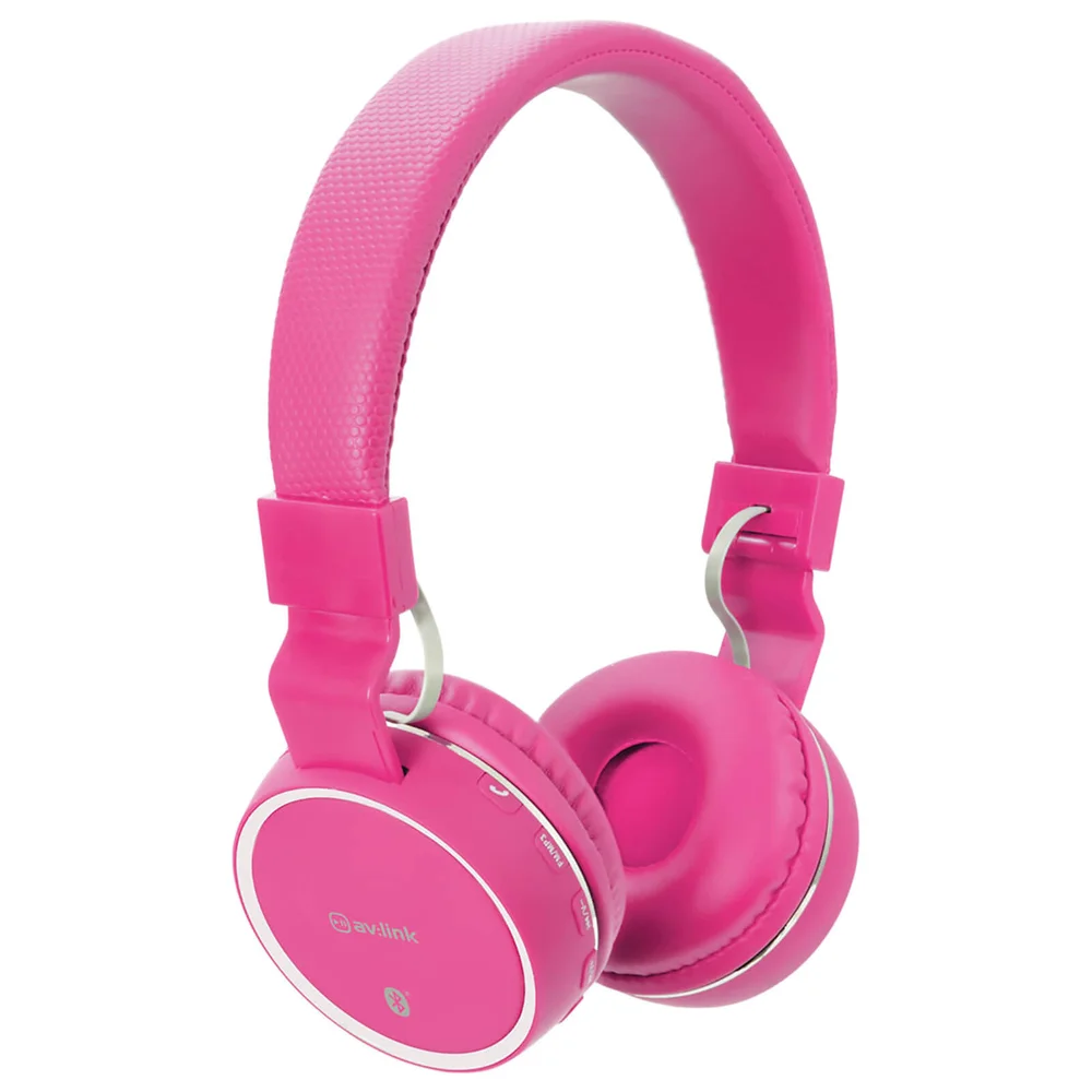 Casque Bluetooth Sans Fil (Avec Radio FM Intégrée) AV: Link - Rose Image 1