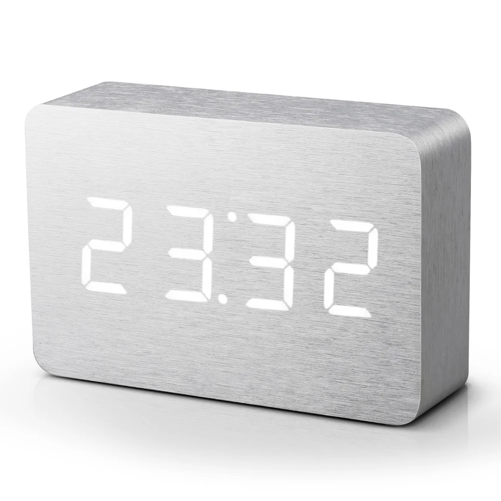 Réveil Brick Click Clock Gingko - Aluminium Image 1