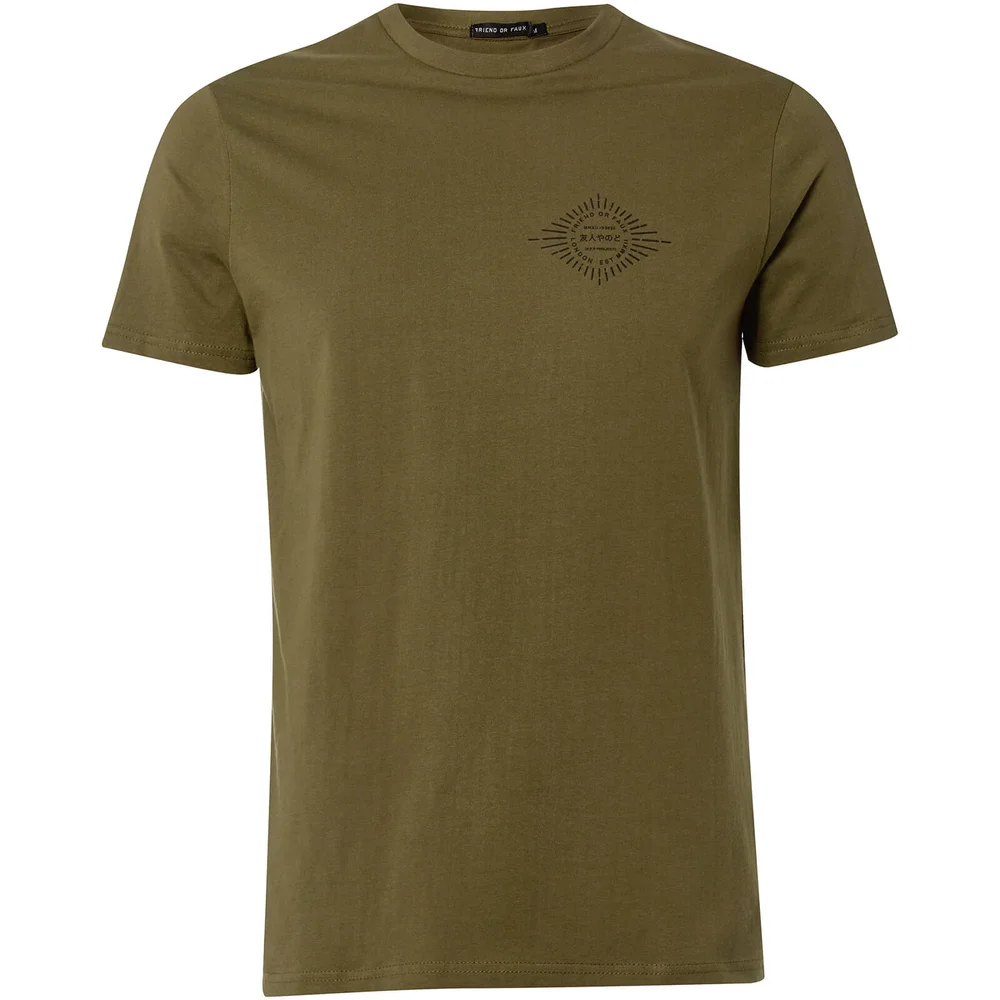 T-Shirt Homme Ginko Friend or Faux - Vert Kaki - S - Vert Citron Image 1