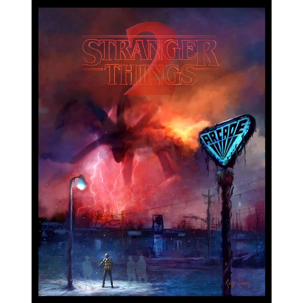 Lithographie Phosphorescente Stranger Things 2 - Fine Art par Cliff Cramp (46 x 58 cm) Édition Zavvi Exclusivité 250 Unités Image 1