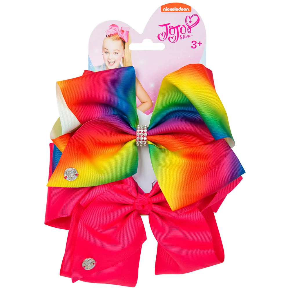 Nœuds JoJo Siwa - Arc-en-Ciel / Rose Image 1