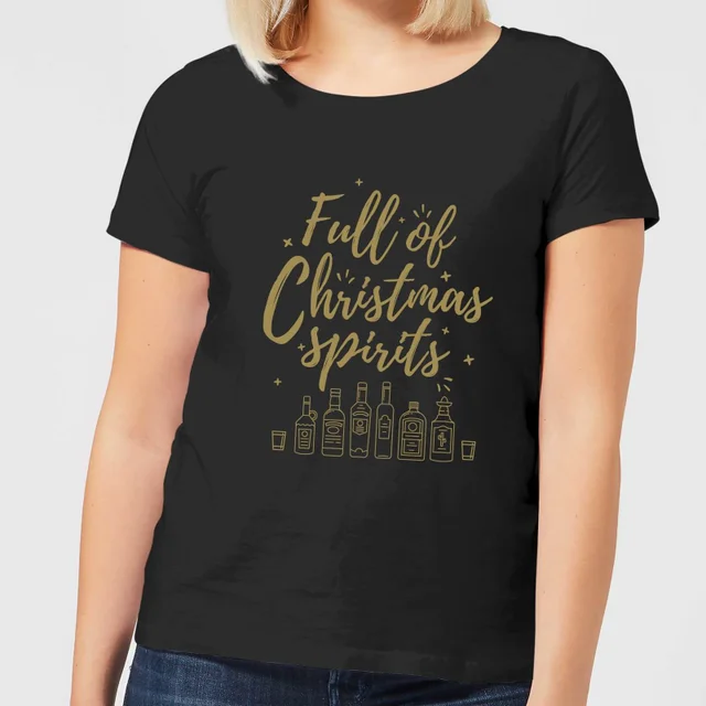 Full Of Christmas Spirits Women's T-Shirt - Black