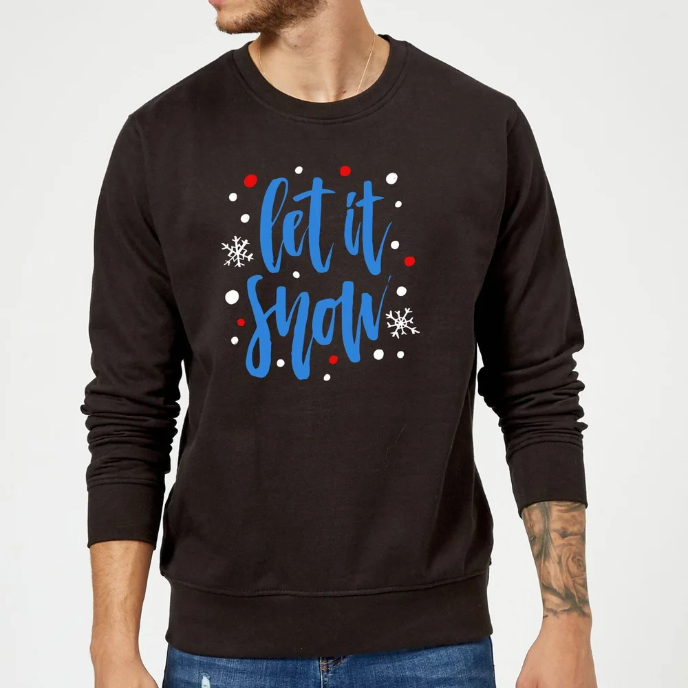 Pull de Noël Homme Let it Snow - Noir - S - Noir Image 1