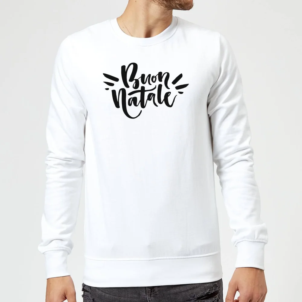 Pull de Noël Homme Buon Natale - Blanc - S - Blanc Image 1