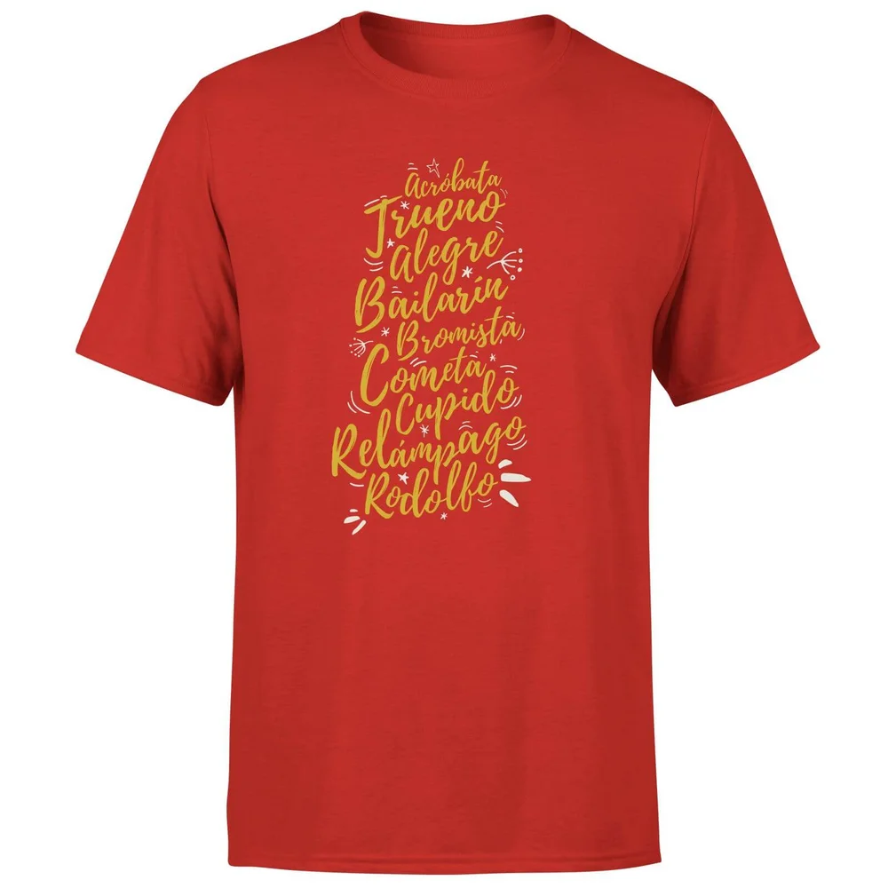 T-Shirt Femme Nombres de Renos - Rouge - S - Rouge Image 1