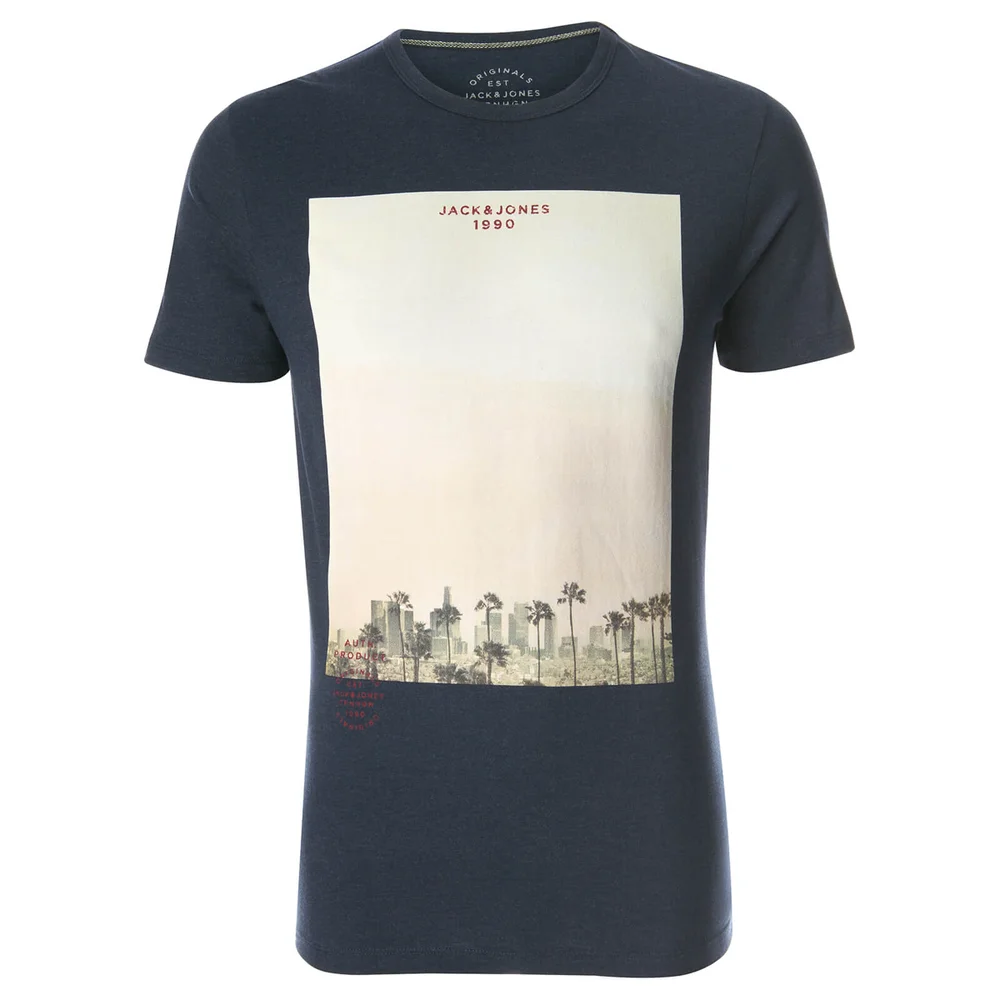 T-Shirt Homme Originals Omega Jack & Jones - Bleu Marine - S - Bleu Image 1