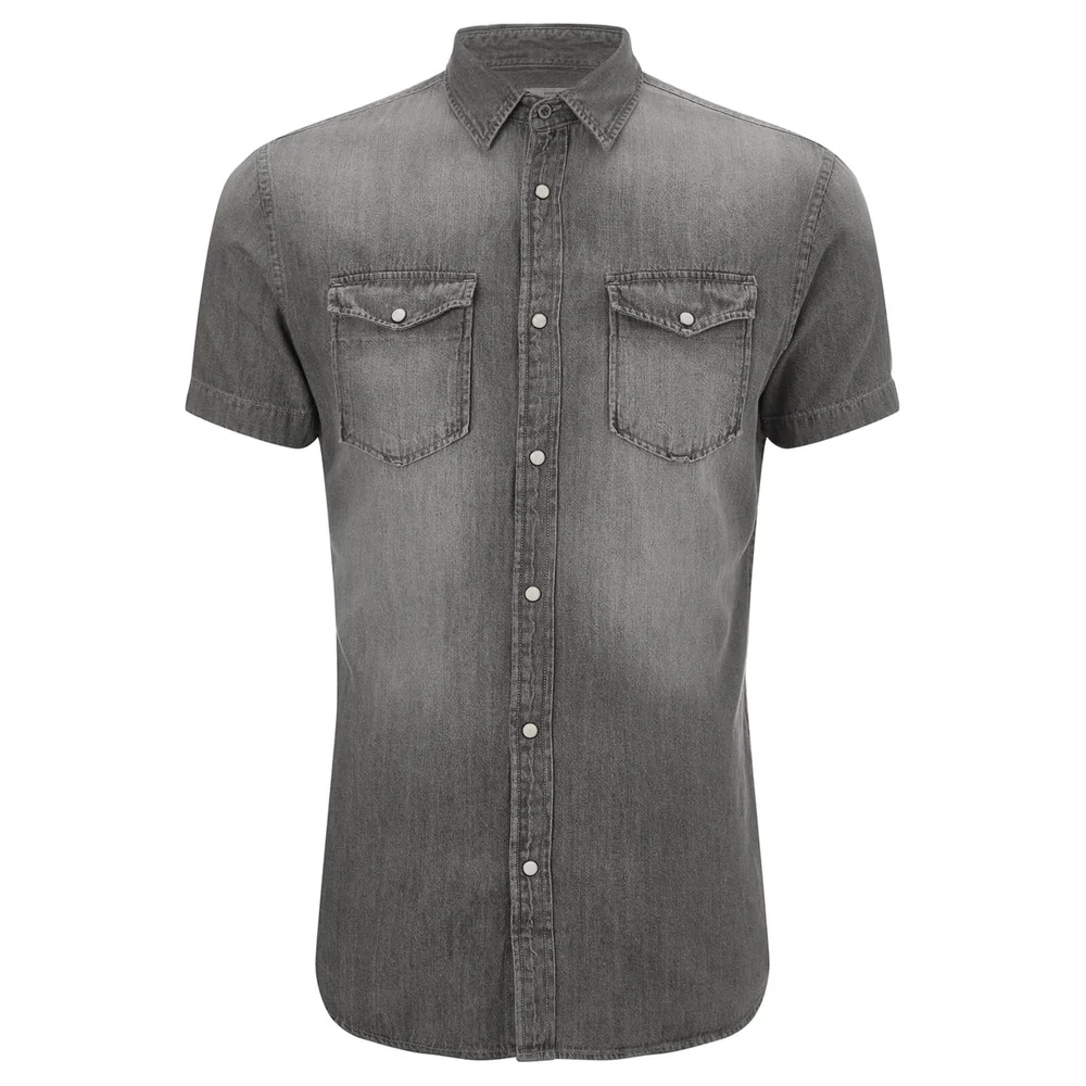 Jack & Jones Men's Originals Sheridan Denim Shirt - Light Grey Denim - S - Gris Image 1