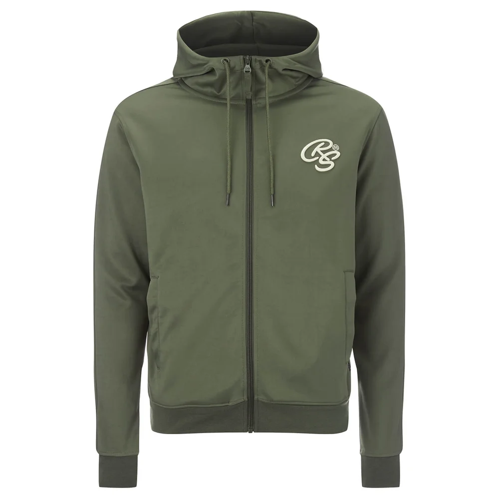 Crosshatch Men's Montanas Tricot Zip Through Hoody - Beetle - S - Vert Citron Image 1