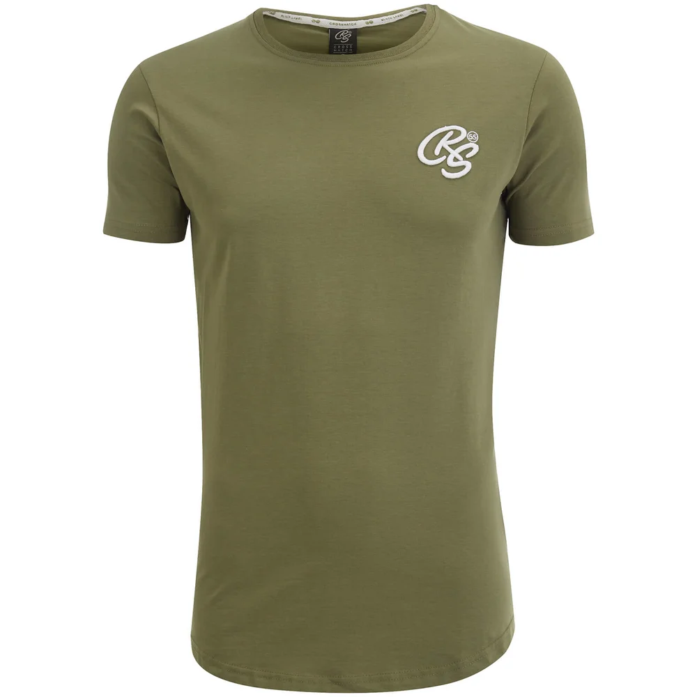 T-Shirt Homme Kintore Crosshatch - Vert Olive - S - Vert Citron Image 1