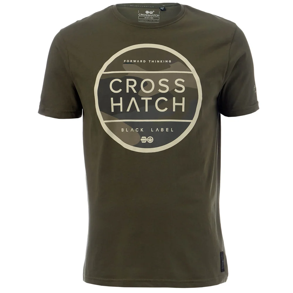 T-Shirt Homme Crosshatch Watkins - Vert Kaki - S - Vert Citron Image 1