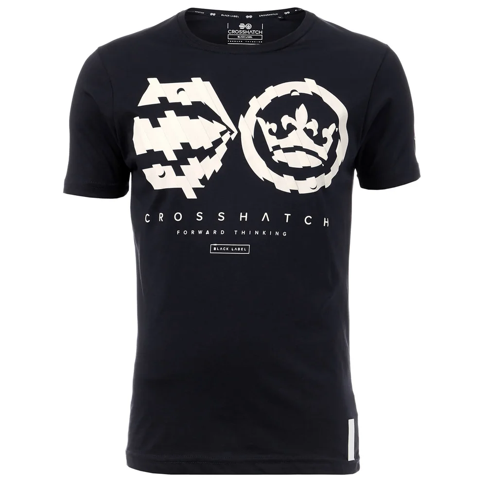 T-Shirt Homme Unsteady Crosshatch - Bleu Marine - S - Bleu Image 1