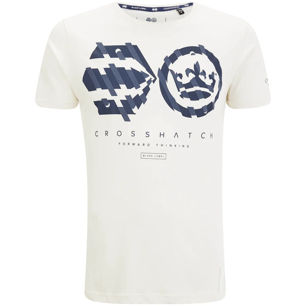 T-Shirt Homme Unsteady Crosshatch - Gris Clair - S - Blanc Image 1