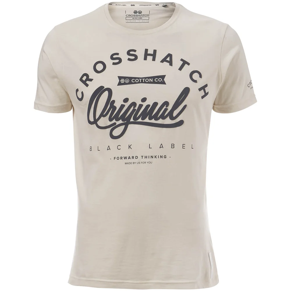 T-Shirt Homme Freemans Crosshatch - Gris Clair - S - Blanc Image 1
