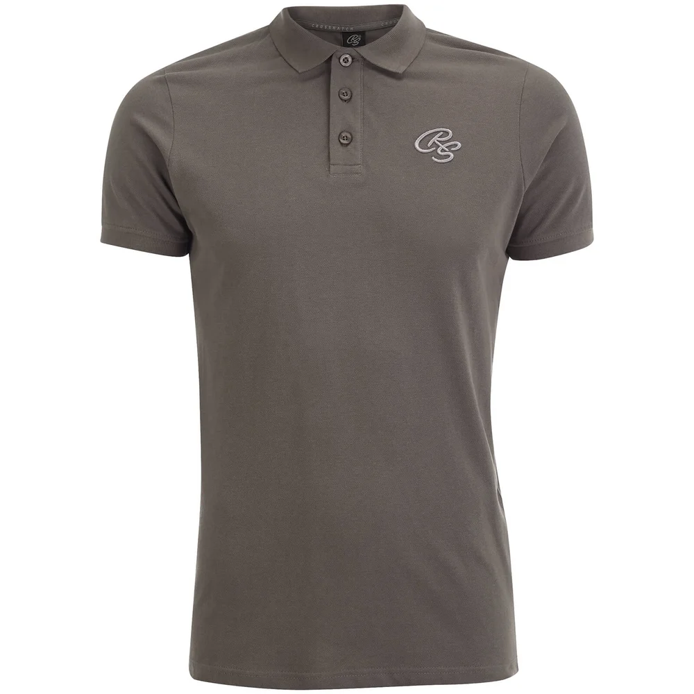Polo Homme Bingara Crosshatch - Gris Foncé - S - Gris Image 1