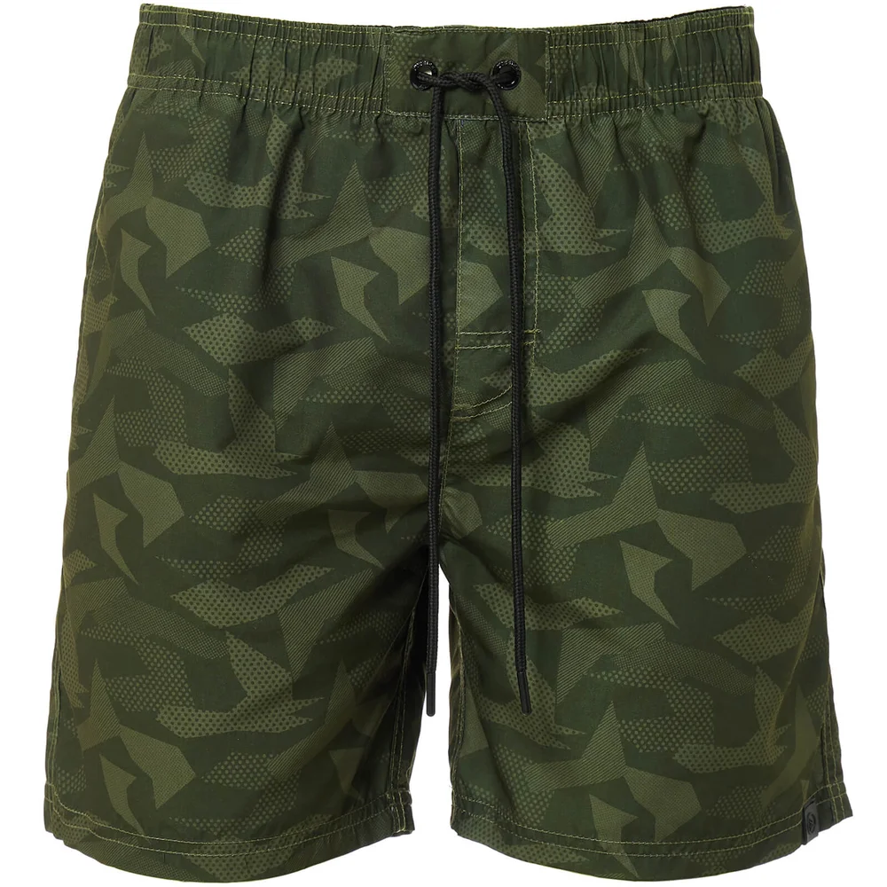 Short de Bain Rico Camouflage Dissident - Vert Kaki - S - Vert Citron Image 1