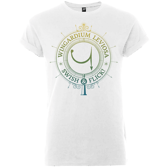 T-Shirt Homme Wingardium Leviosa Swish And Flick - Harry Potter - Blanc