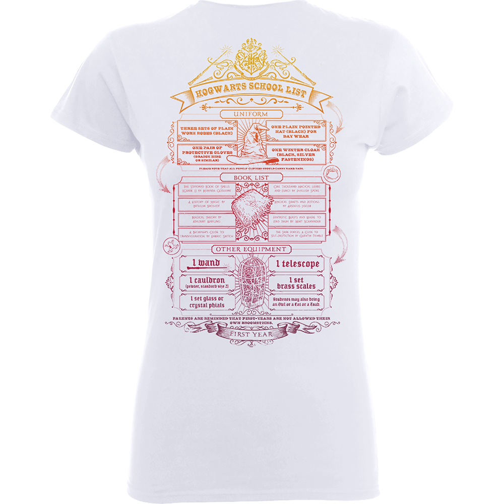 T-Shirt Femme Liste de Fournitures Poudlard - Harry Potter - Blanc - S Image 1