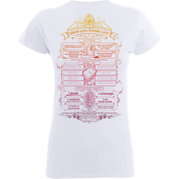 T-Shirt Femme Liste de Fournitures Poudlard - Harry Potter - Blanc