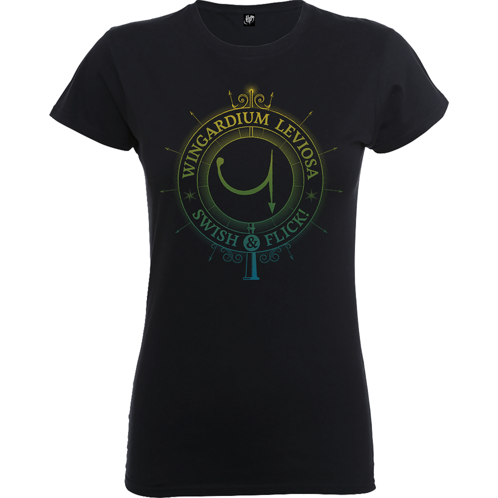 T-Shirt Femme Wingardium Leviosa Swish And Flick - Harry Potter - Noir - S Image 1