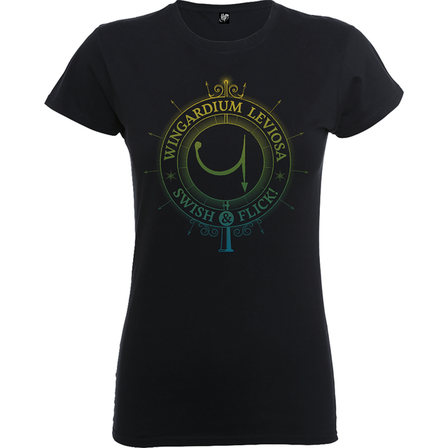 T-Shirt Femme Wingardium Leviosa Swish And Flick - Harry Potter - Noir