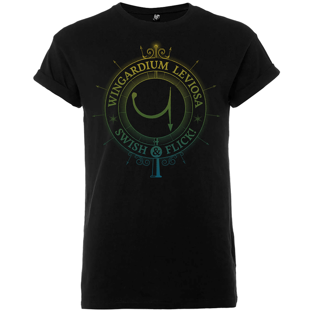 T-Shirt Homme Wingardium Leviosa Swish And Flick - Harry Potter - Noir