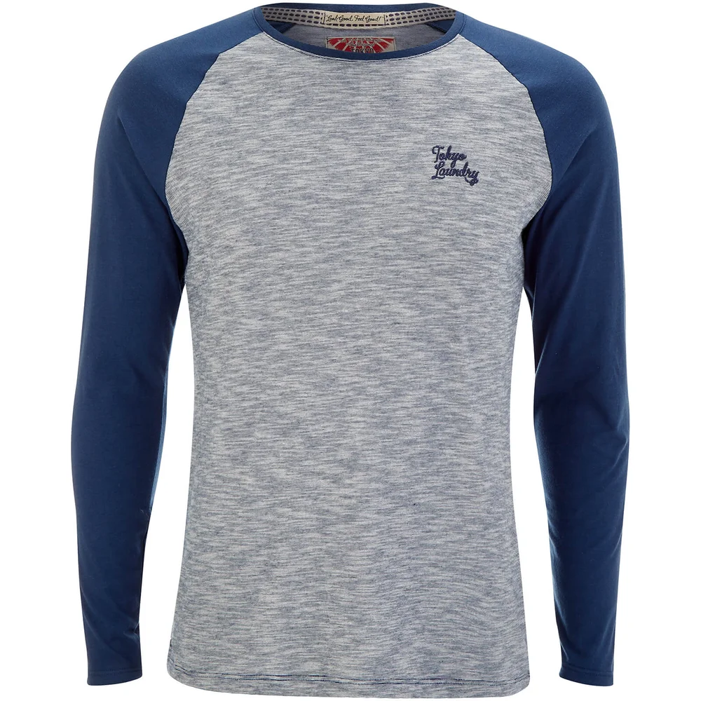 T-Shirt Manches Longues Homme Harwood Tokyo Laundry - Bleu Foncé - S - Bleu Image 1