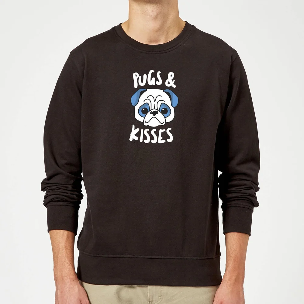 Pugs & Kisses Sweatshirt - Black - S - Noir Image 1
