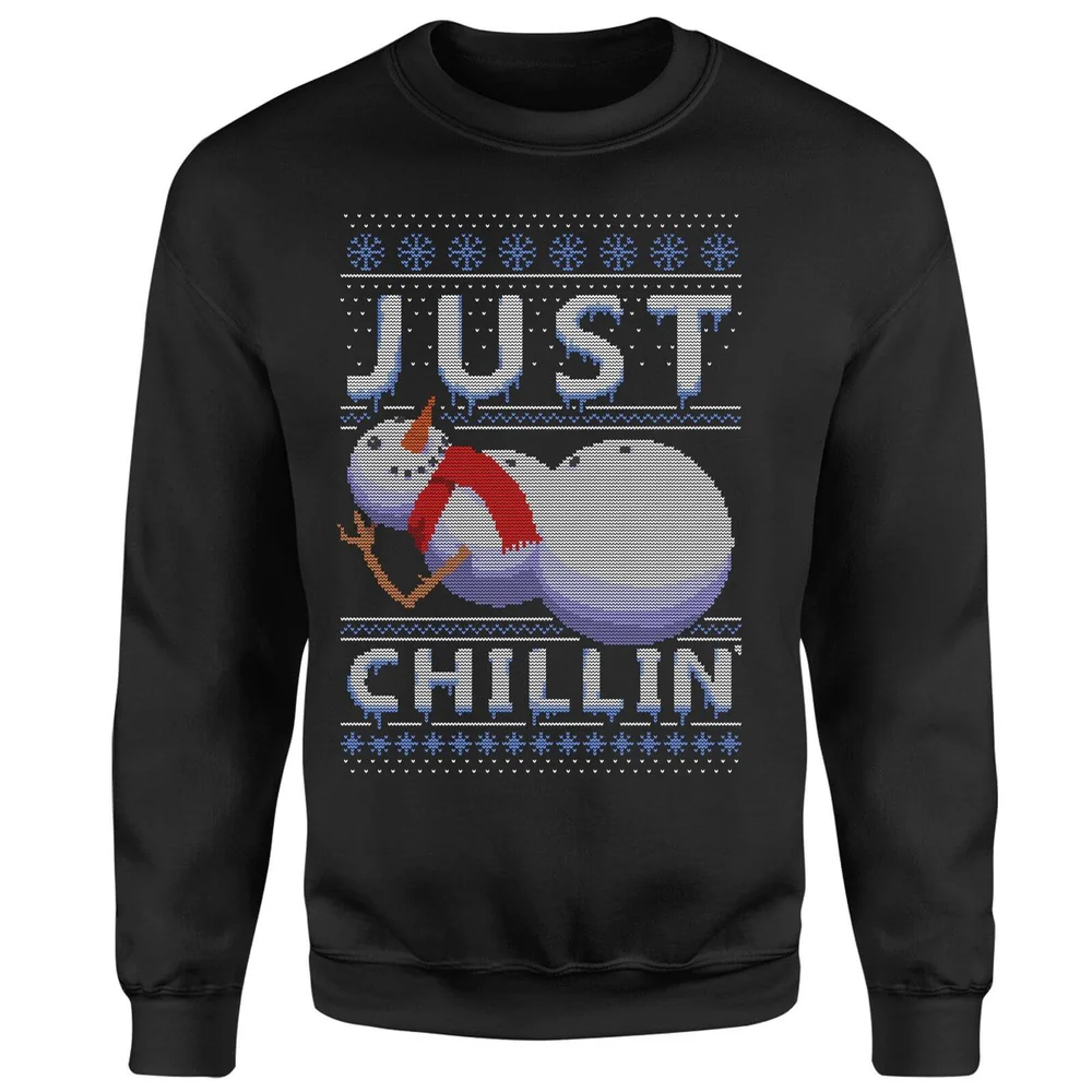 Pull de Noël Homme Just Chillin - Noir - S Image 1