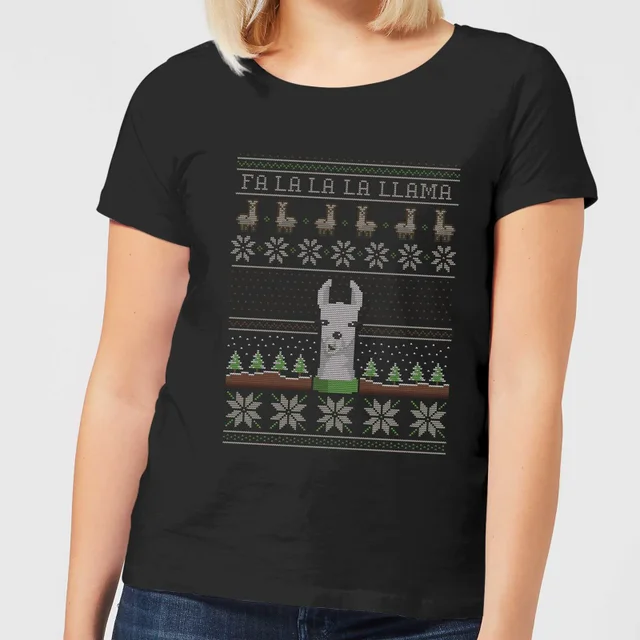 Fa La La La Llama Women's T-Shirt - Black