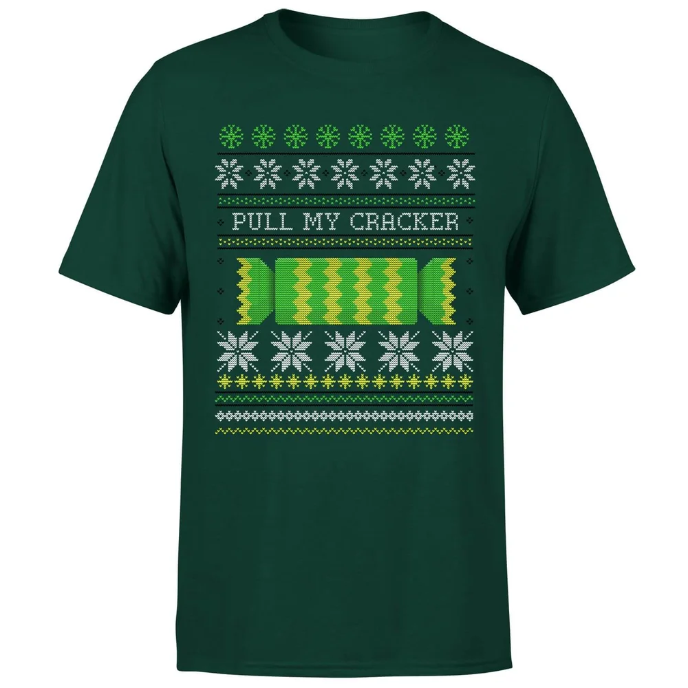 Pull My Cracker T-Shirt - Forest Green - S - Vert Forêt Image 1
