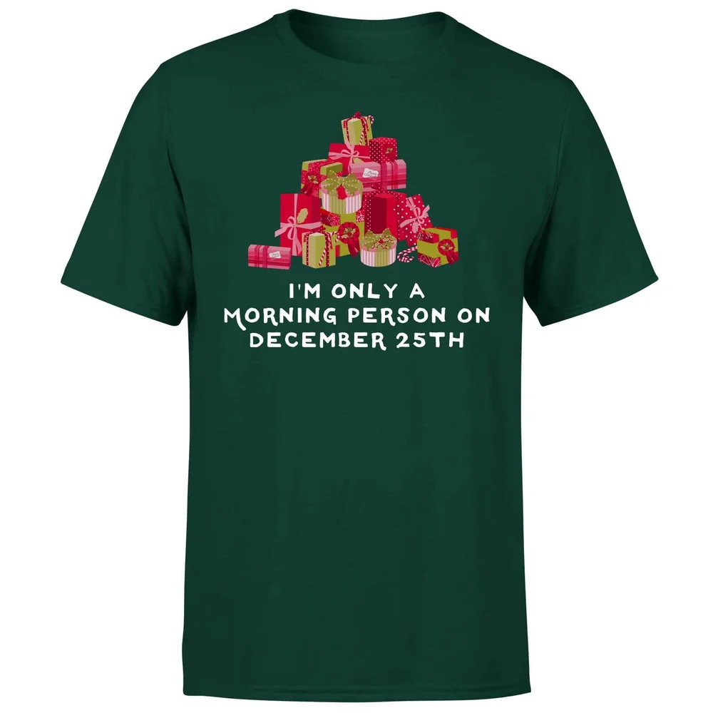 I'm Only A Morning Person T-Shirt - Forest Green - S - Vert Forêt Image 1